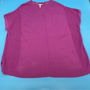 Isaac Mizrahi Women's Pink V-Neck Top Sweater Size 2X